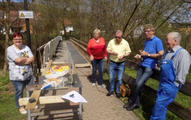 Arbeitseinsatz Brücke am Kindergarten