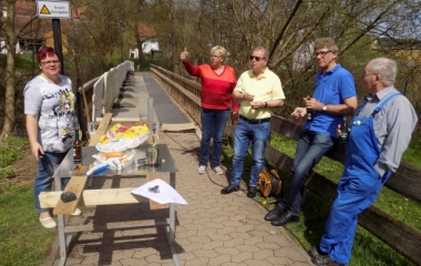 Arbeitseinsatz Brücke am Kindergarten