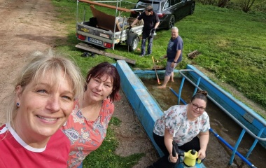 Arbeitseinsatz Tretbecken